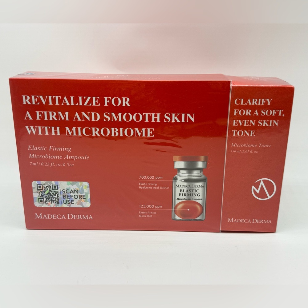 Madeca Derma Elastic Firming Microbiome  Ampoule 5 pack + Bonus Toner